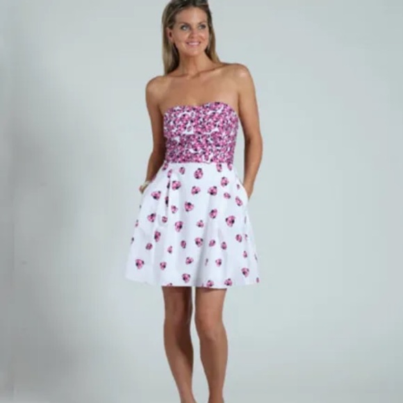 Lilly Pulitzer strapless ladybug dress - Picture 7 of 7
